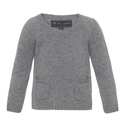 Cashmere Grey Melange Baby Sweater Set