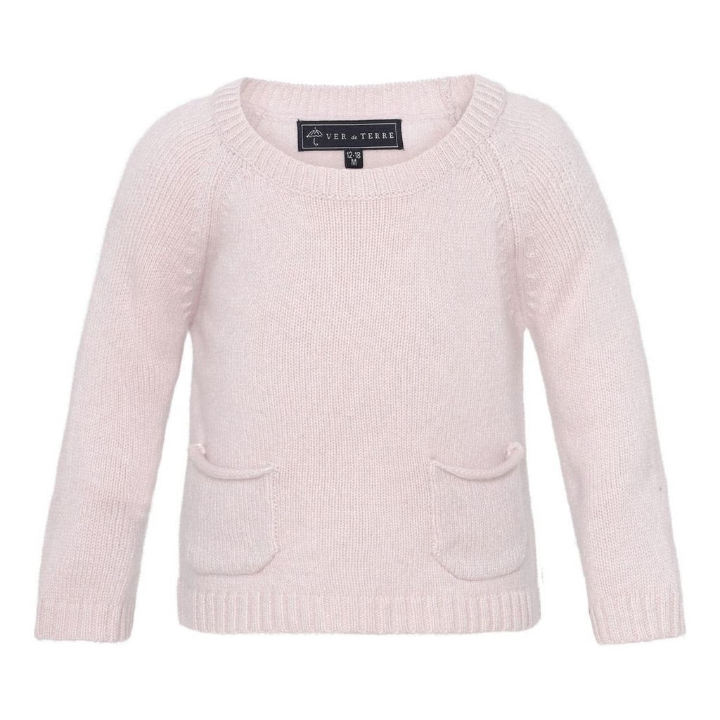 Cashmere Rose Baby Sweater Set with Hat