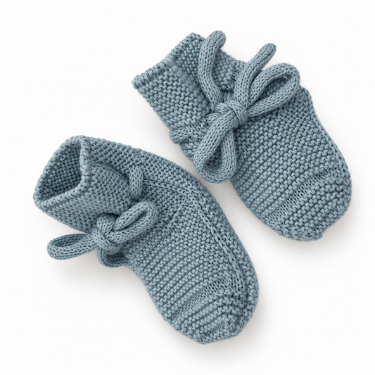 Knit Blue Booties