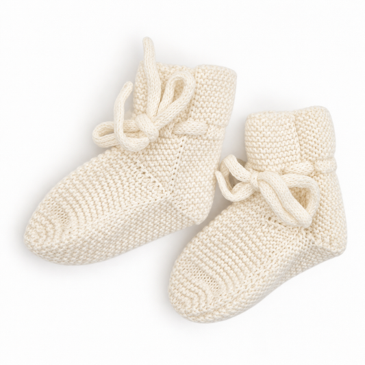 Knit Ivory Booties