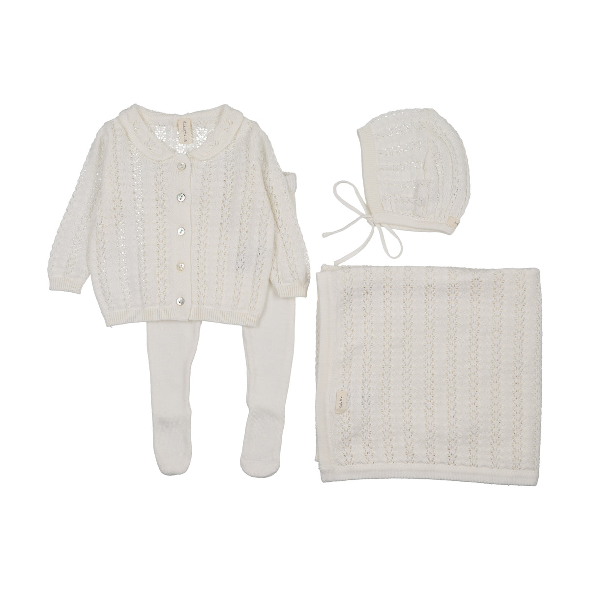 Crochet Bris Winter White Set + Blanket