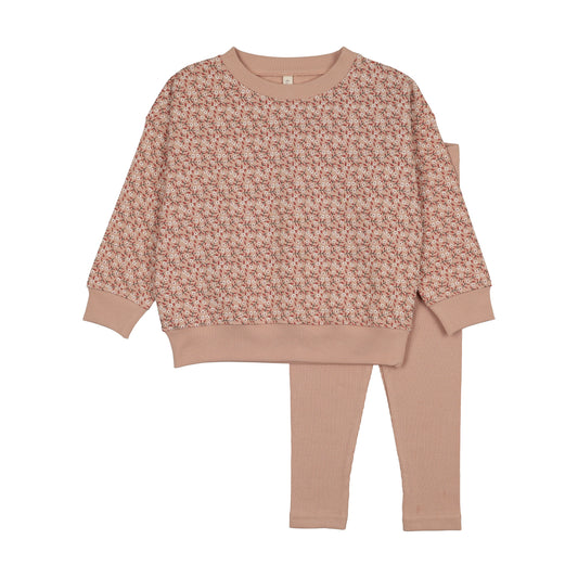 Dahlia Vines Dusty Pink Toddler Set