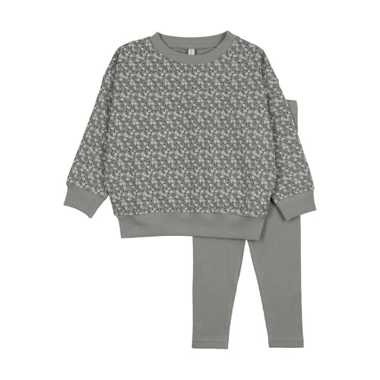 Dahlia Vines Light Blue Toddler Set