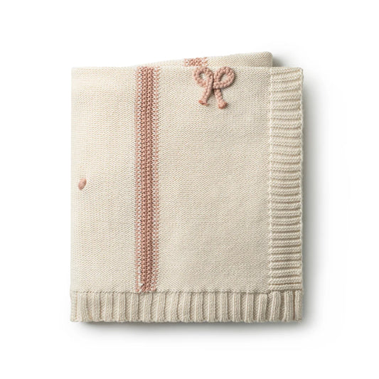 Mini Bow Pink Blanket