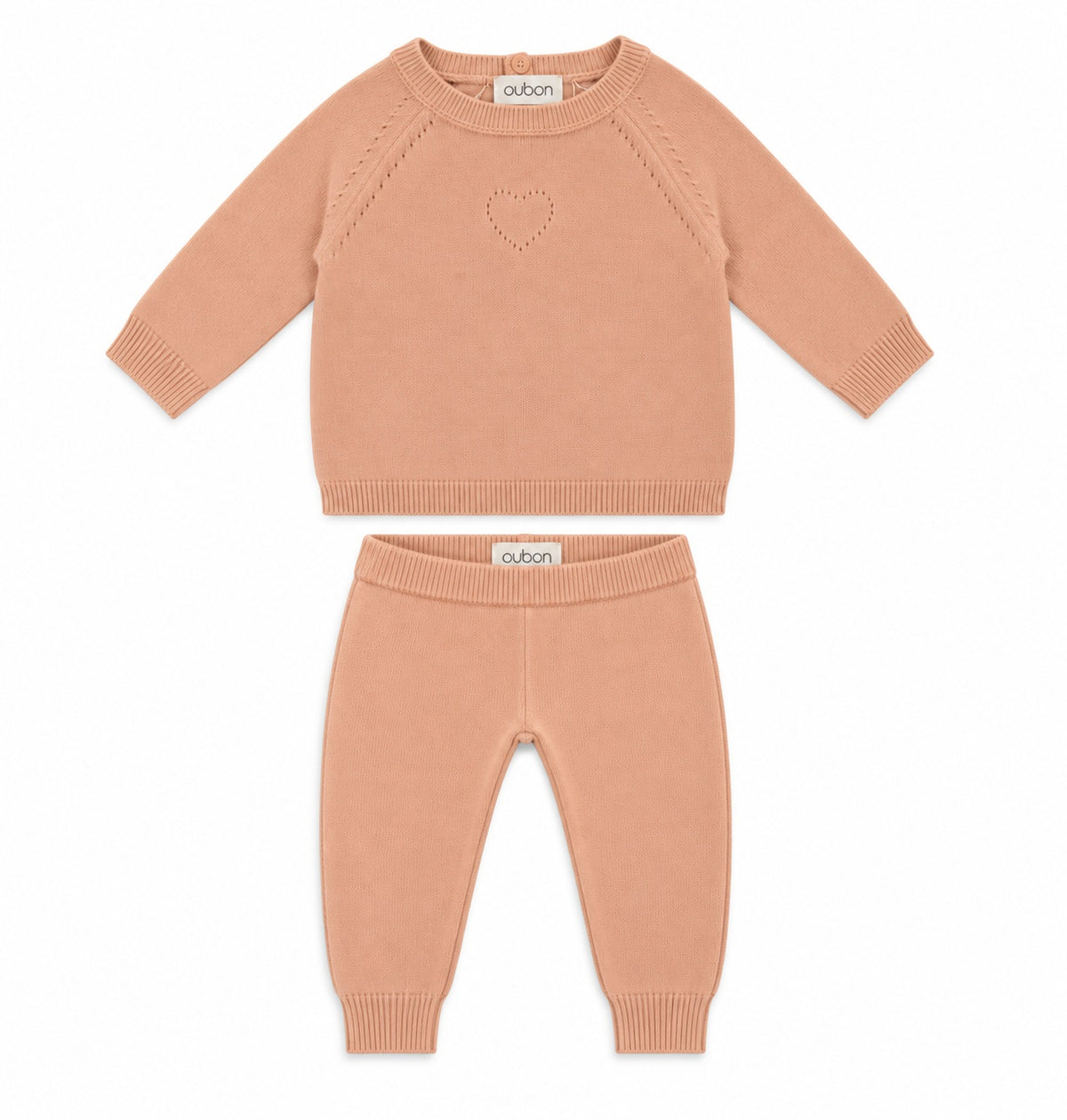 Wool Knit Pink 2 PC with Hat