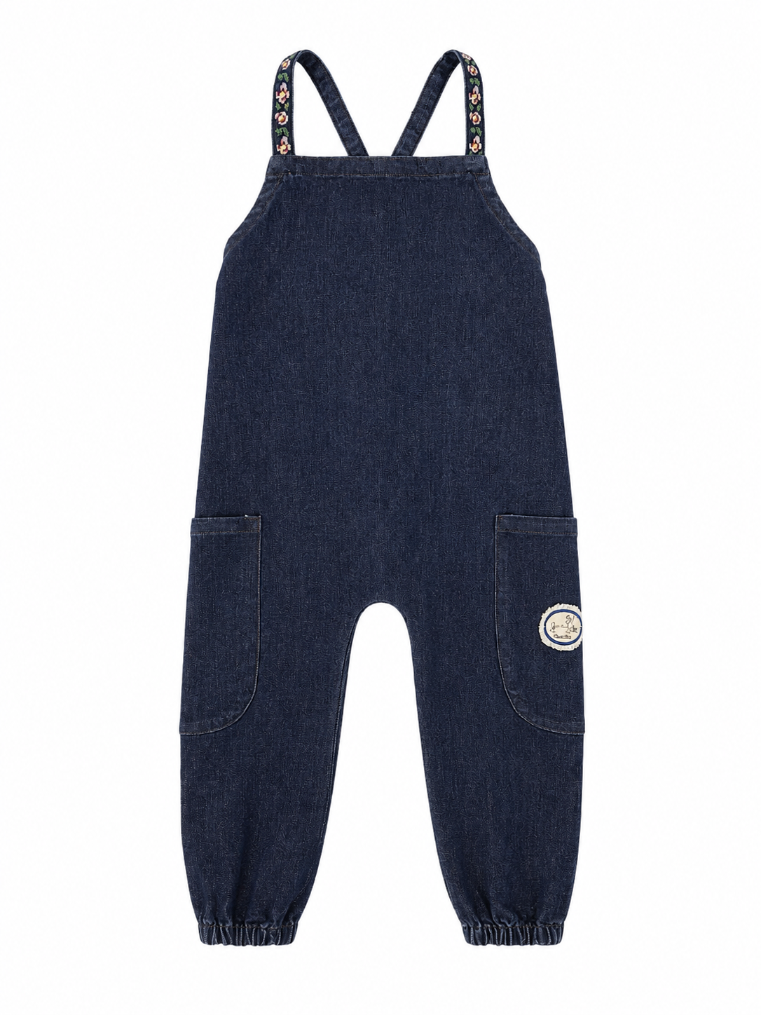 Girls Embroidered Overalls