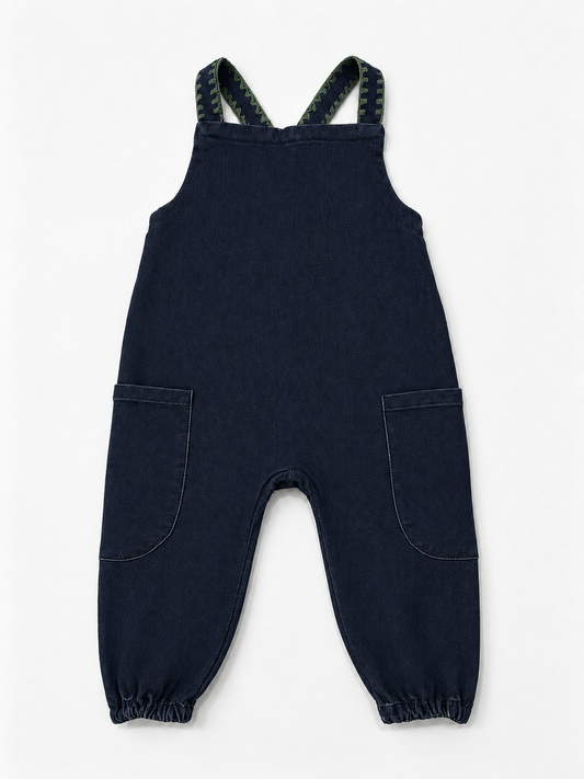 Boys Embroidered Overalls