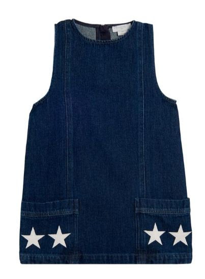 Sleeveless Denim Navy Jumper with Stars
