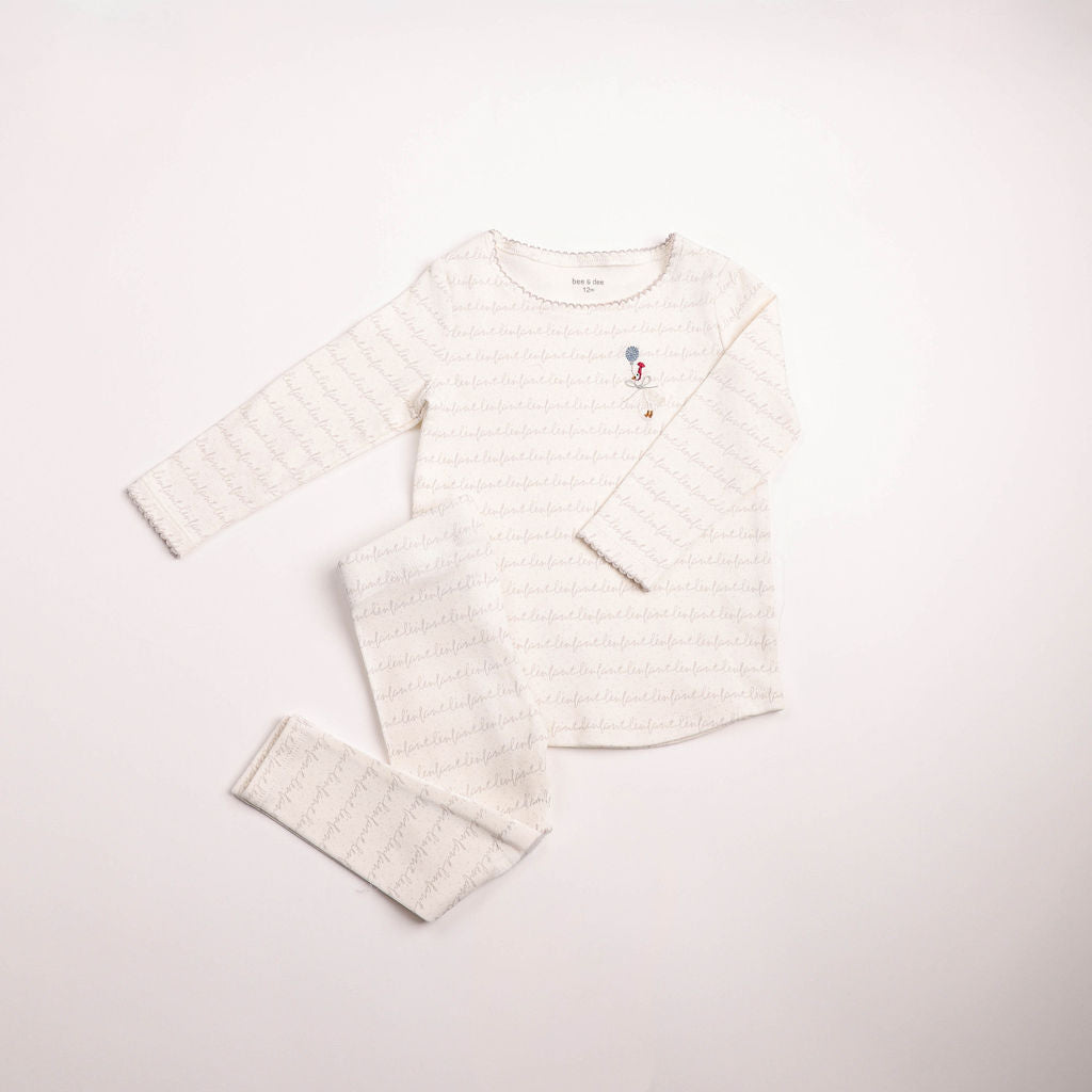 Bee & Dee Goose Script Linen Boys Loungewear