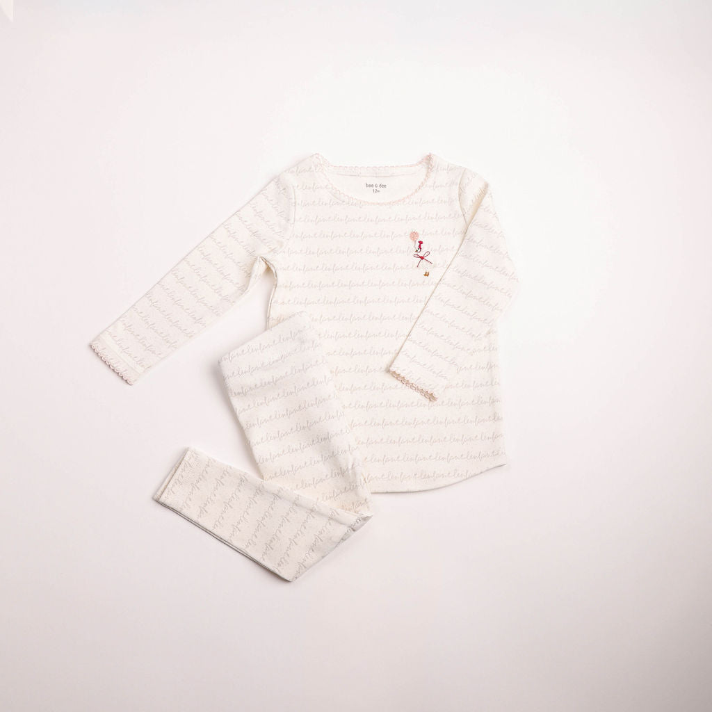Bee & Dee Goose Script Linen Girls Loungewear