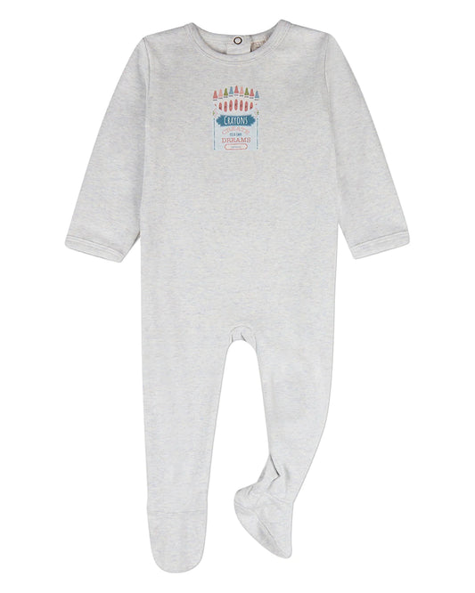 Create Your Own Dreams Crayon Box Blue Footie