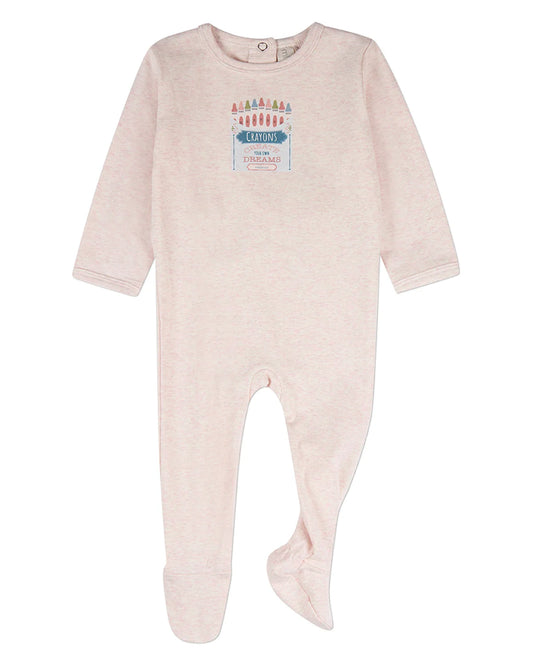 Create Your Own Dreams Crayon Box Pink Footie