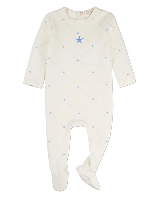Stars and Stitching Blue Footie