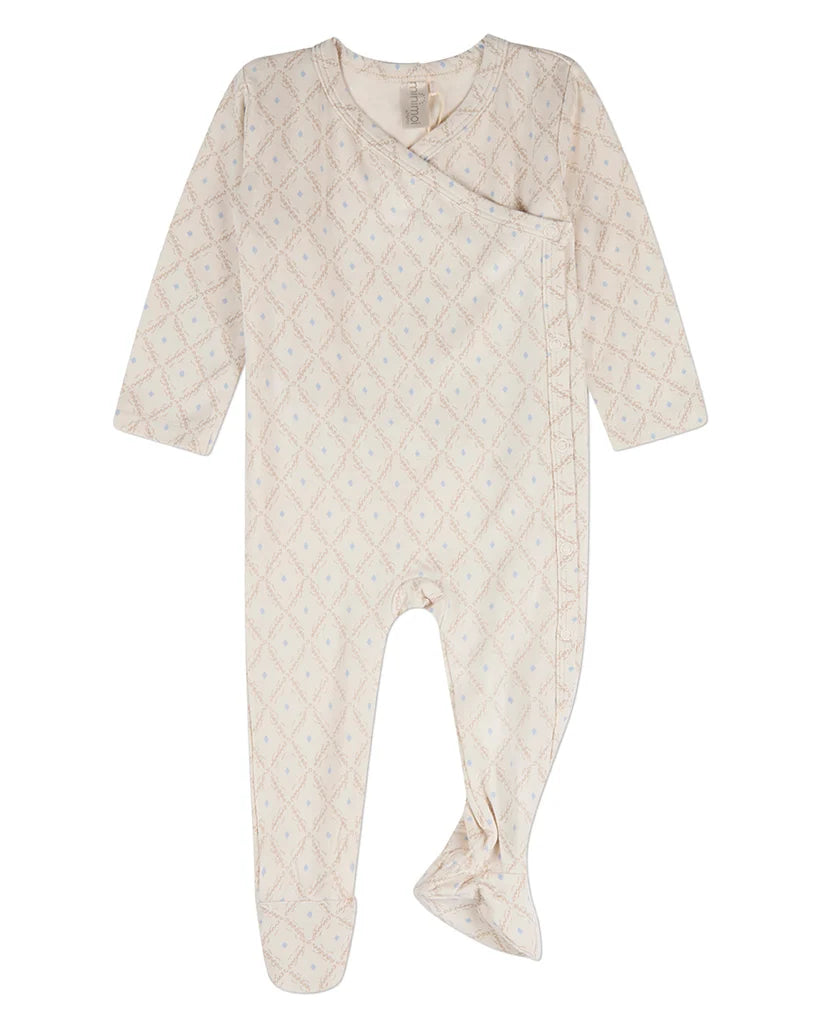 Harlequin Diamond All Over Print Blue Footie