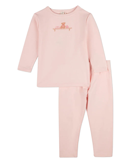 Bear On A Shelf 2 PC Barely Pink Pajama Set