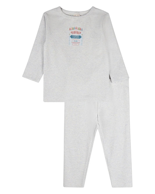 Create Your Own Dreams Crayon Box 2 PC Blue Pajama Set