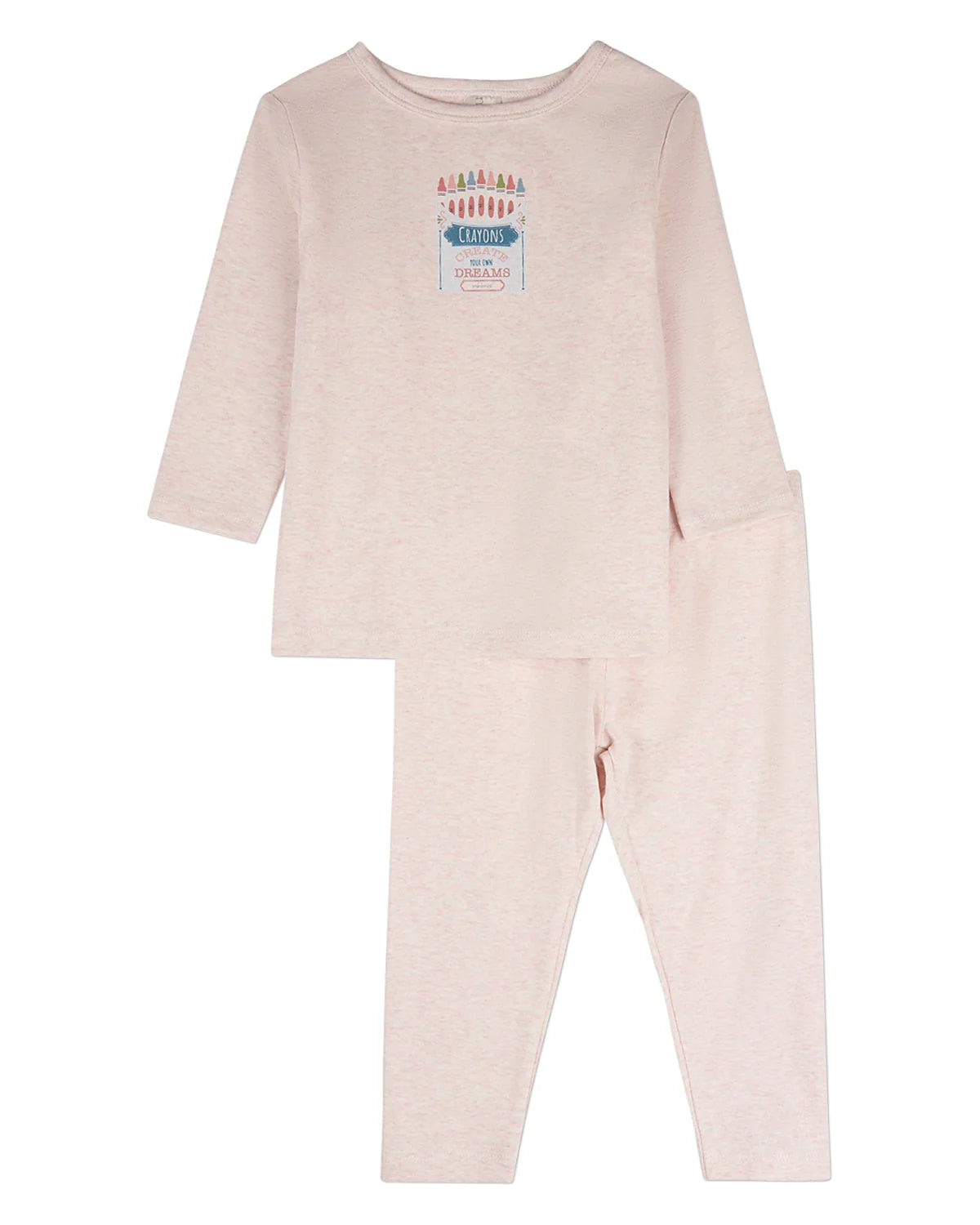 Create Your Own Dreams Crayon Box 2 PC Pink Pajama Set