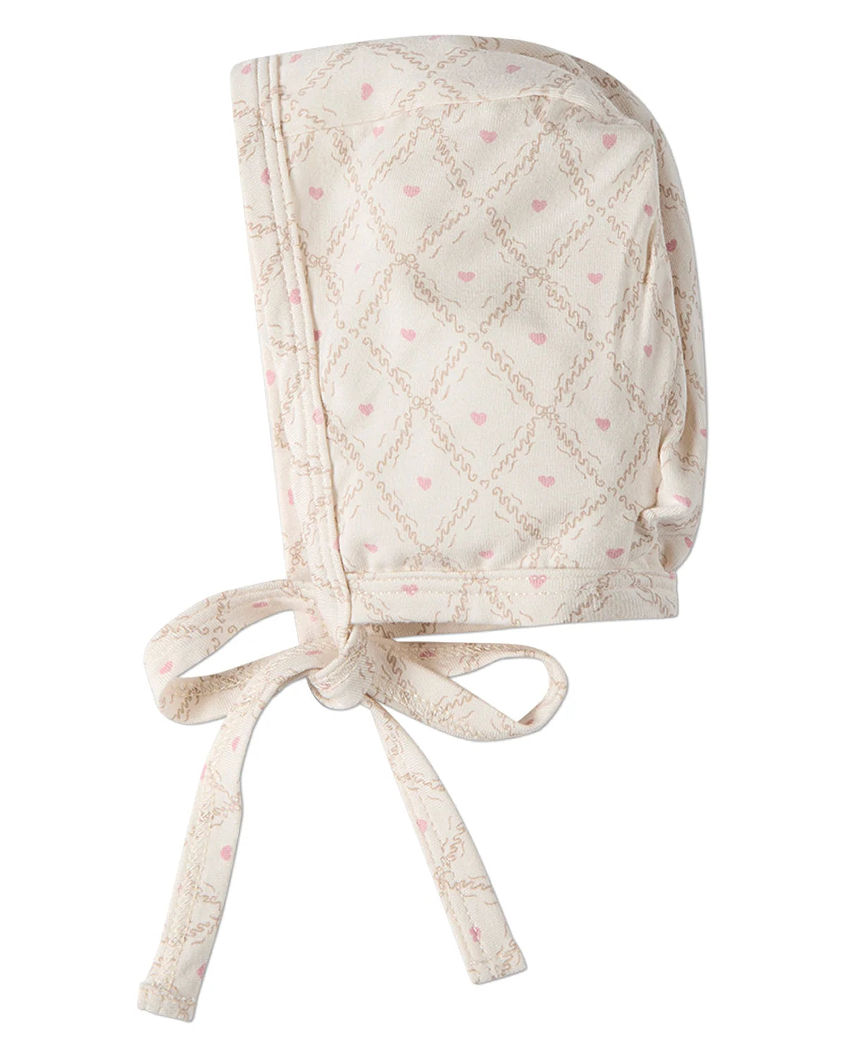 Harlequin Heart All Over Print Pink Bonnet