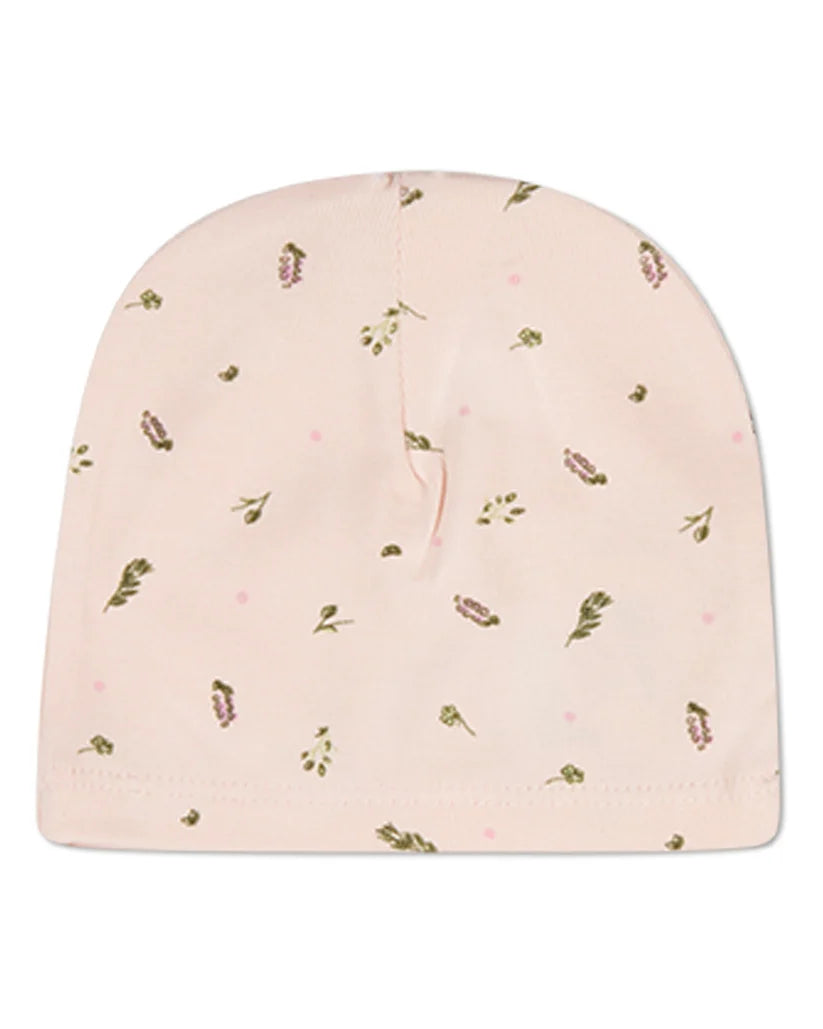 Tiny Leaves Barely Pink Beanie