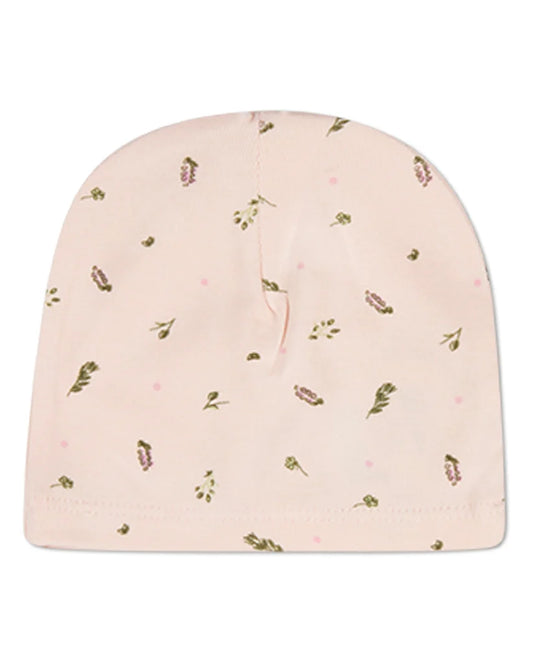 Tiny Leaves Barely Pink Beanie