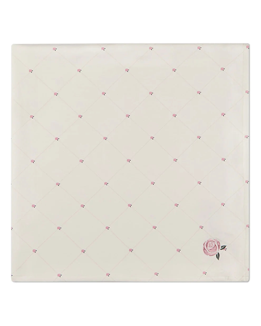 Rosettes and Stitching Pink Blanket