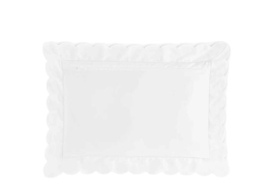 White Scalloped Pillow