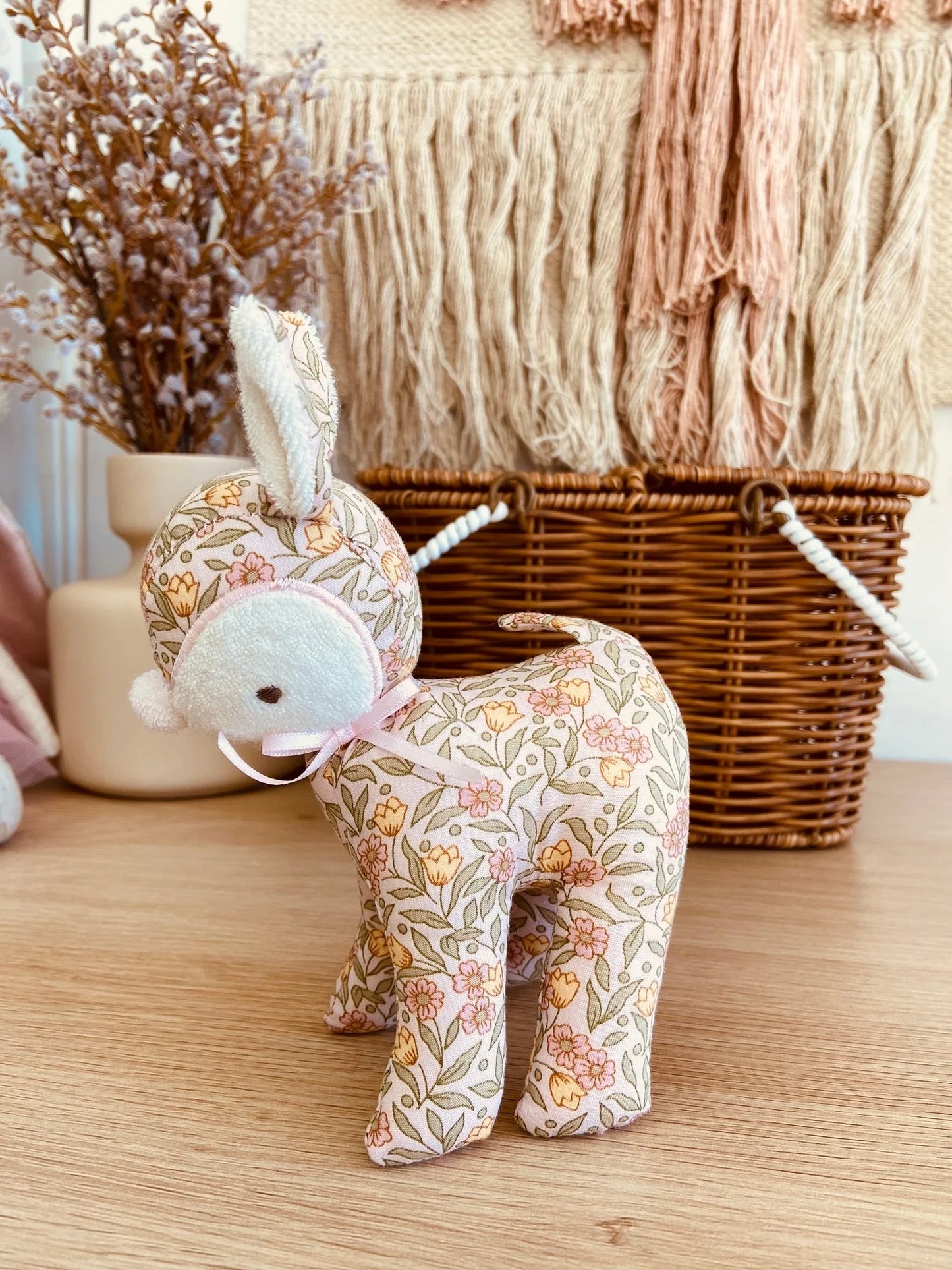 Lily Pink Baby Deer Rattle