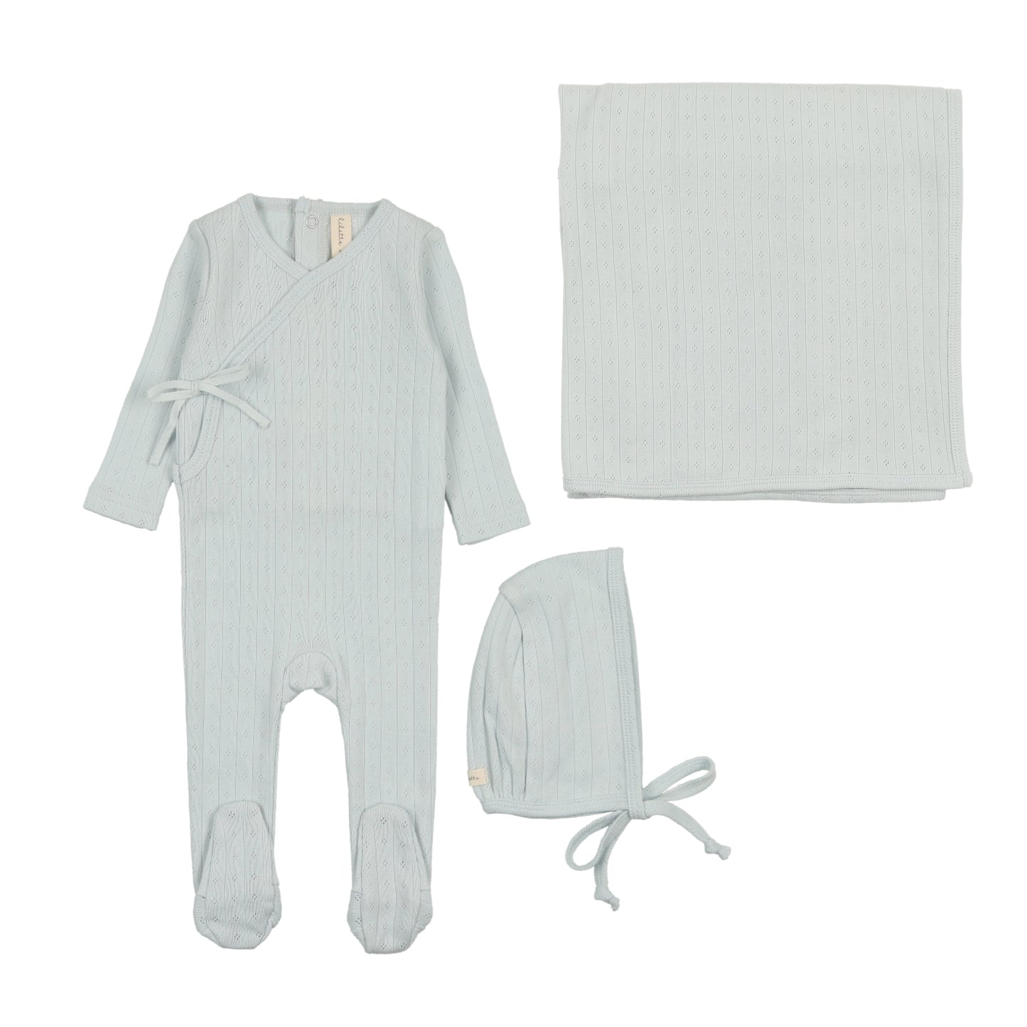 Sky Blue Pointelle Set