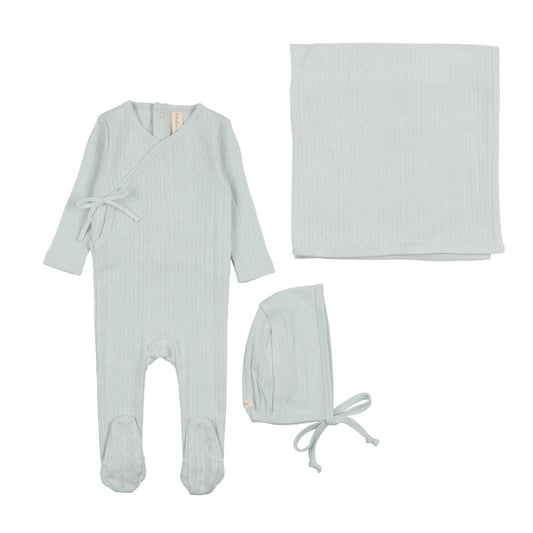 Sky Blue Pointelle Set