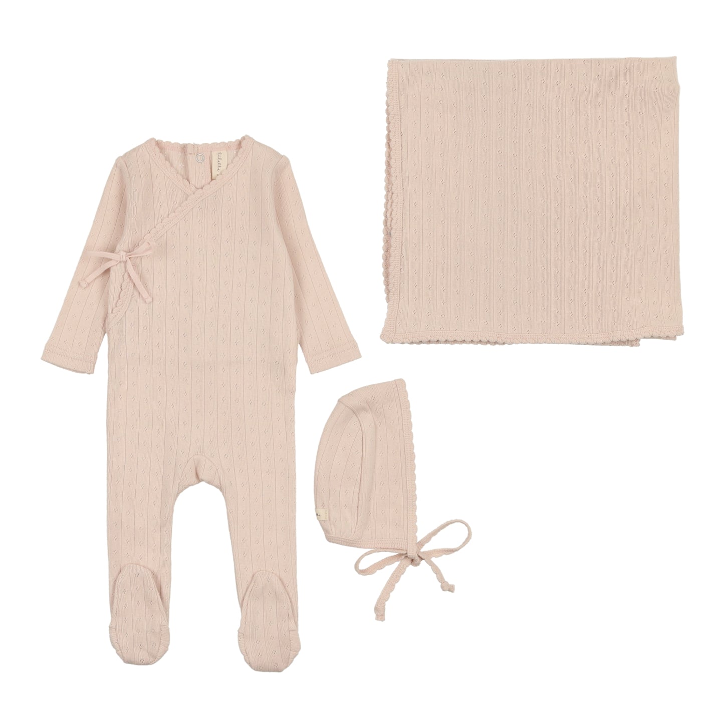 Shell Pink Pointelle Set