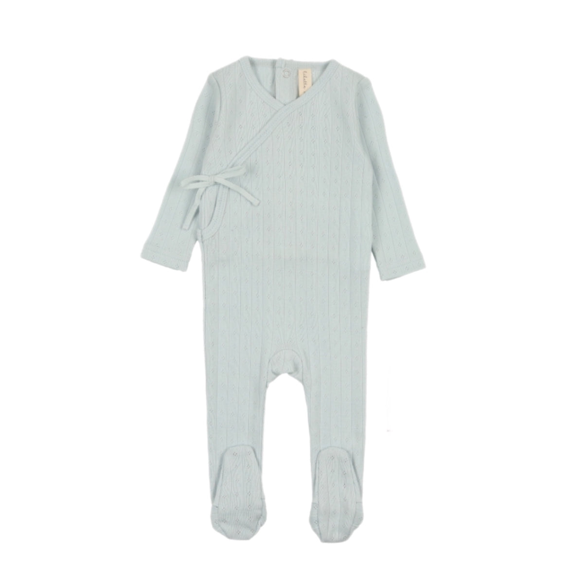 Sky Blue Pointelle Footie