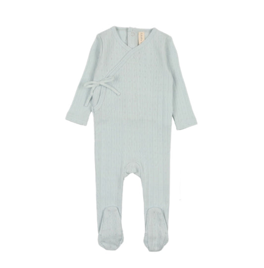 Sky Blue Pointelle Footie
