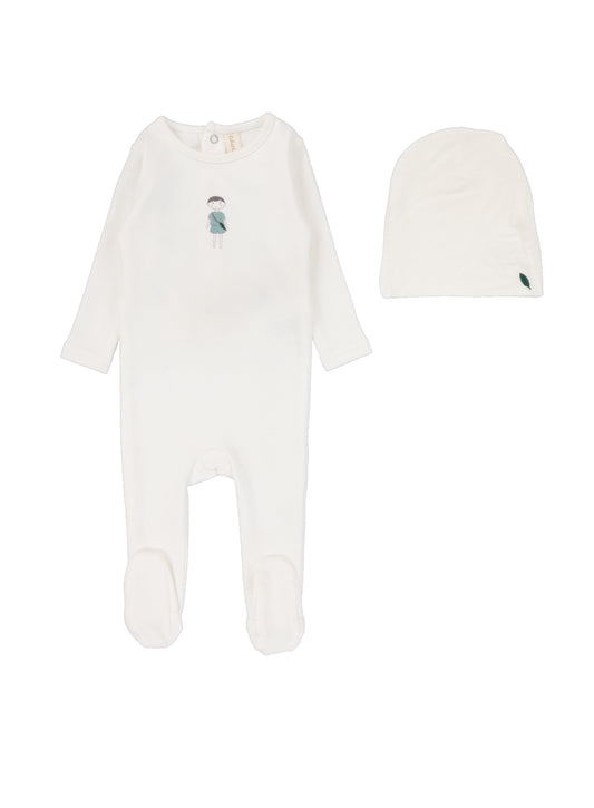 White Boy Doll Footie