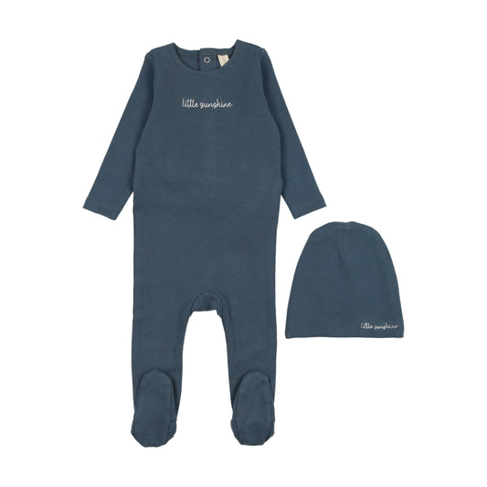 Off Navy Word Footie and Hat