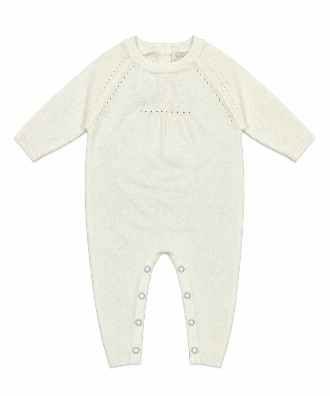 Wool Knit Ivory One Piece with Hat