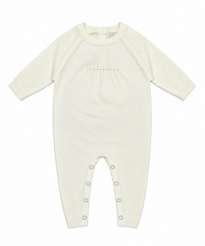 Wool Knit Ivory One Piece with Hat