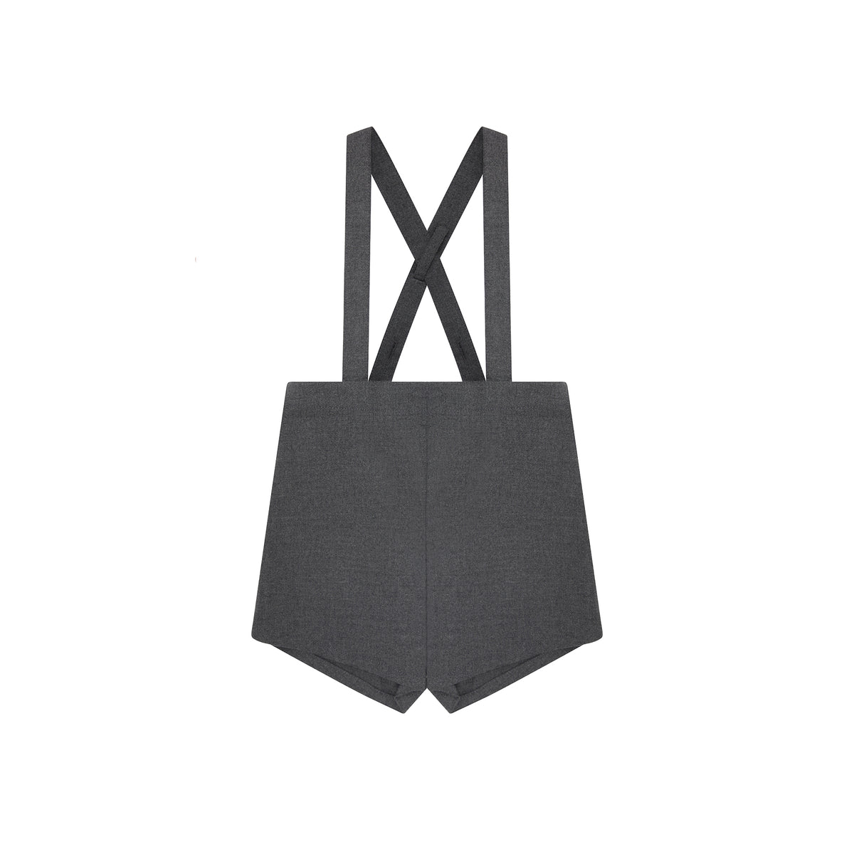 Boys Grey Suspender Shorts