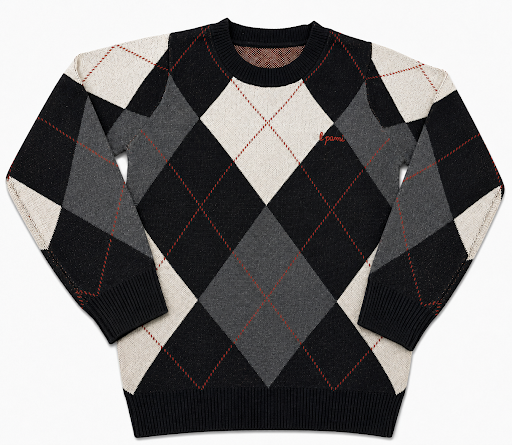 Boys Argyle Black Sweater