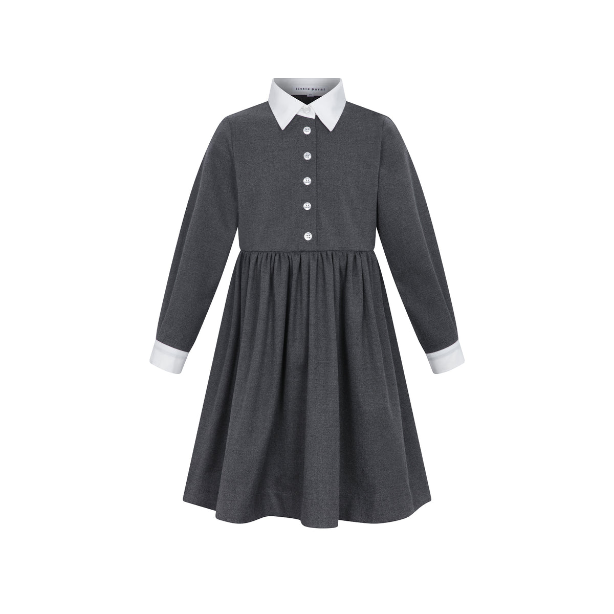 White Collared Grey Dress