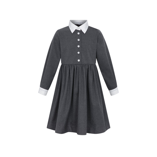 White Collared Grey Dress