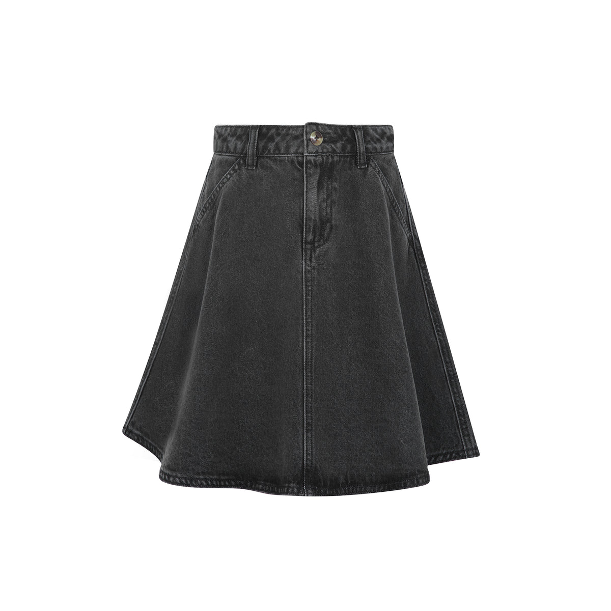 Girl's Denim Short Black Skirt