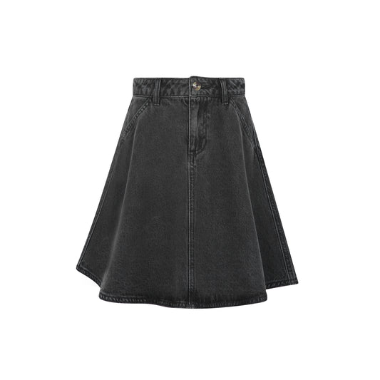 Girl's Denim Short Black Skirt