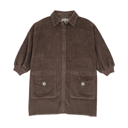 Corduroy Umber Shirt Dress