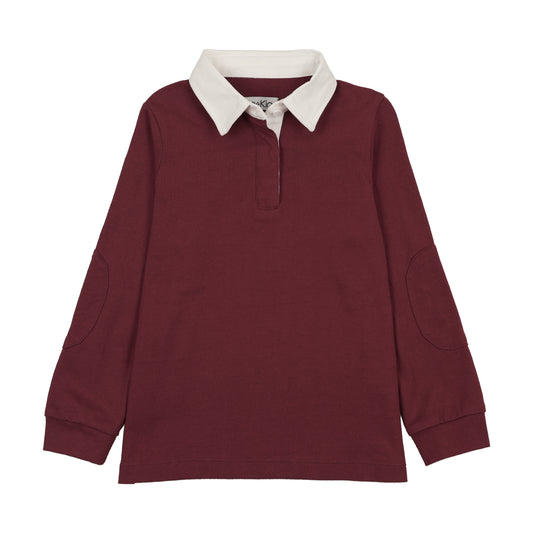 Boys Rugby Burgundy Polo Shirt