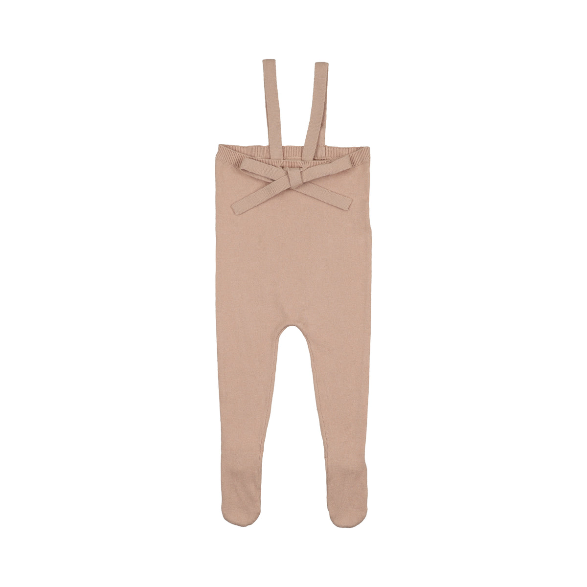 Knit Tied Rose Suspender Overalls