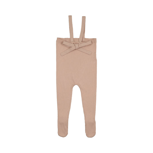 Knit Tied Rose Suspender Overalls