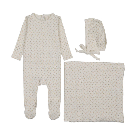 Cherry Blossom Cream Pink Layette Set