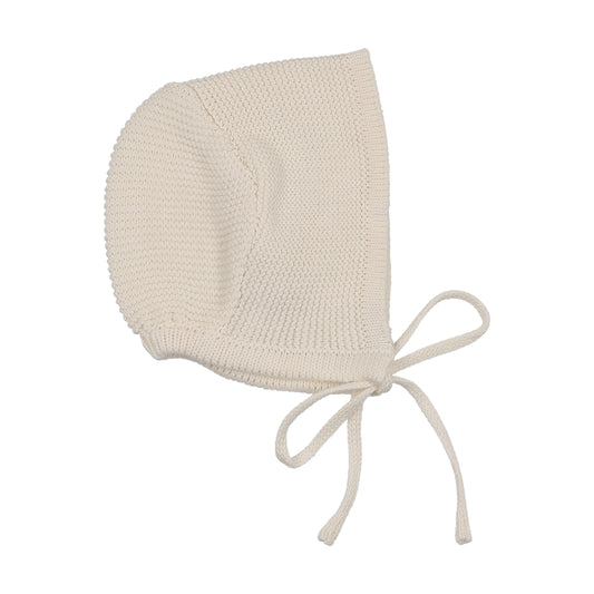 Le Bebe Knit Cream/Pink Bonnet