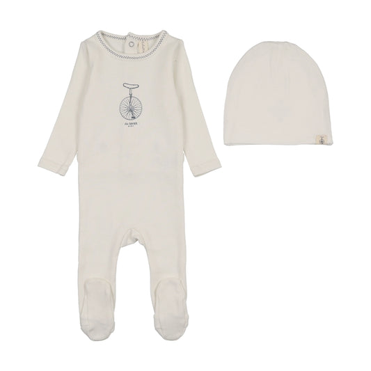 Bicycle Cream Footie Set