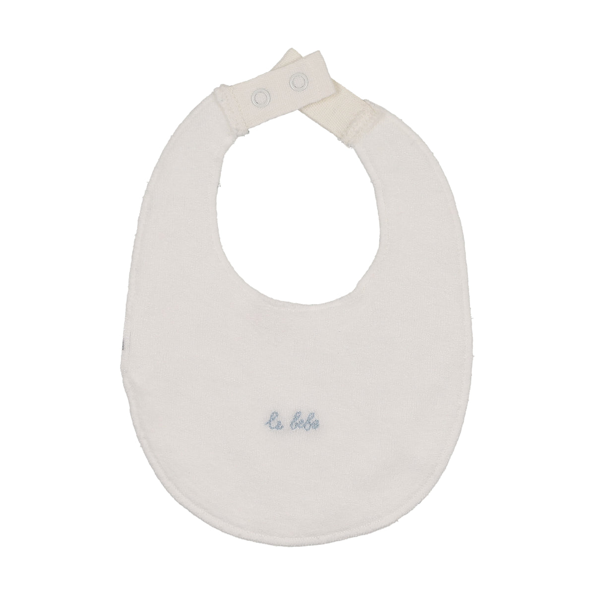 Le Bebe Cream Blue Bib